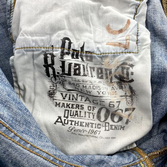 Polo Ralph Lauren Vintage 67 Jeans Mens 35x31* Light Baggy 90's Distressed Denim - Picture 14 of 16